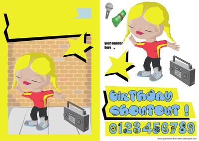 Graffiti Girl Quick Card