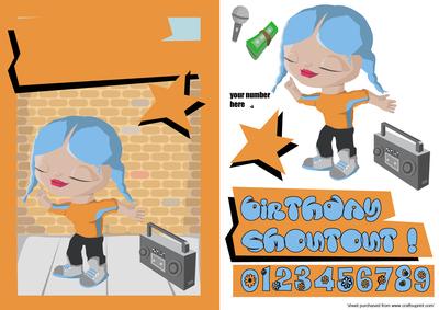 Graffiti Girl Quick Card