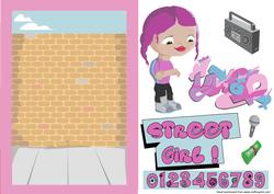 Graffiti Girl Card
