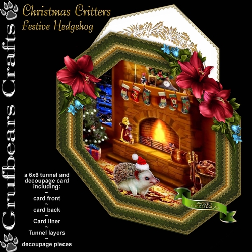 Christmas Critters - Festive Hedgehog