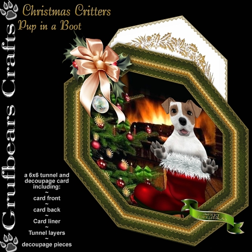 Christmas Critters - Pup in a Boot