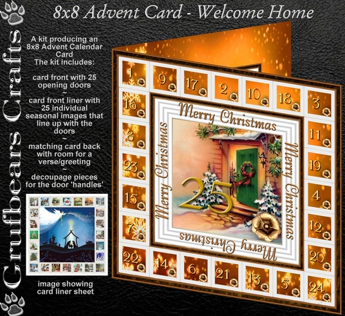 8x8 Advent Calendar Card - Welcome Home
