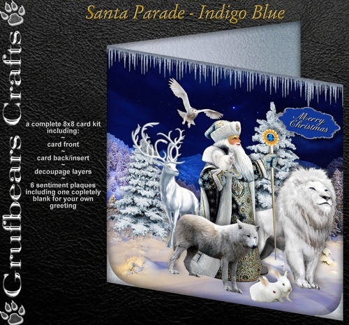 Santa Parade - Indigo Blue