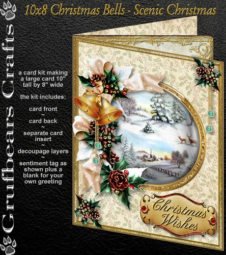 10x8 Christmas Bells - Scenic Christmas