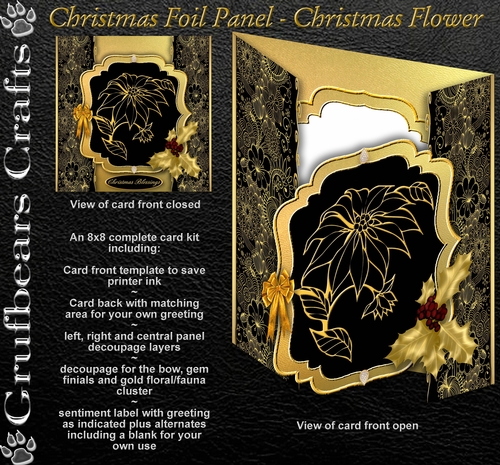 Christmas Foil Panel - Christmas Flower