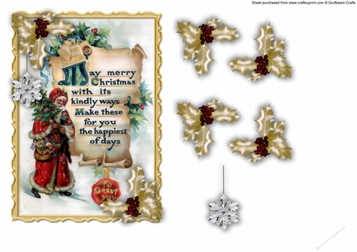 Quick Card Santa - Holly