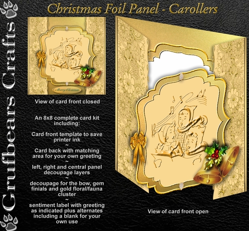 Christmas Foil Panel - Carollers