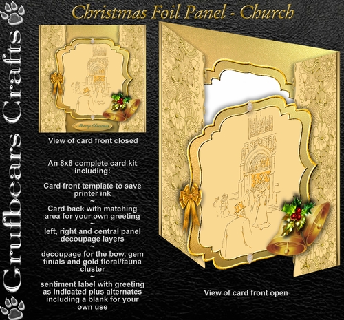 Christmas Foil Panel - Church
