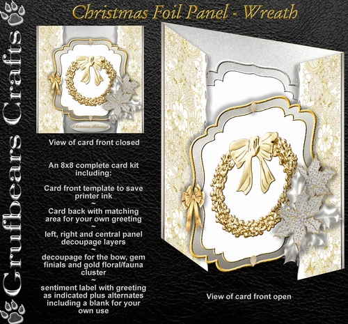 Christmas Foil Panel - Wreath