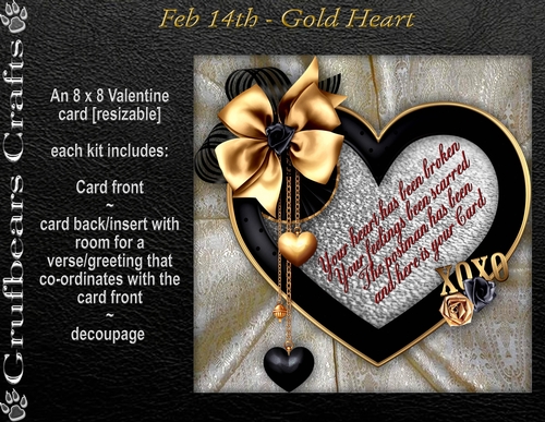 Feb 14th - Gold Heart