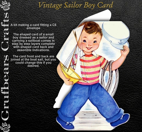 Vintage Sailor Boy Card