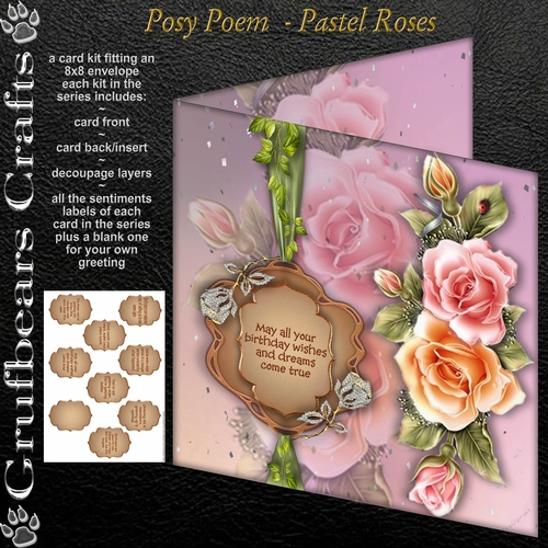 Posy Poem - Pastel Roses
