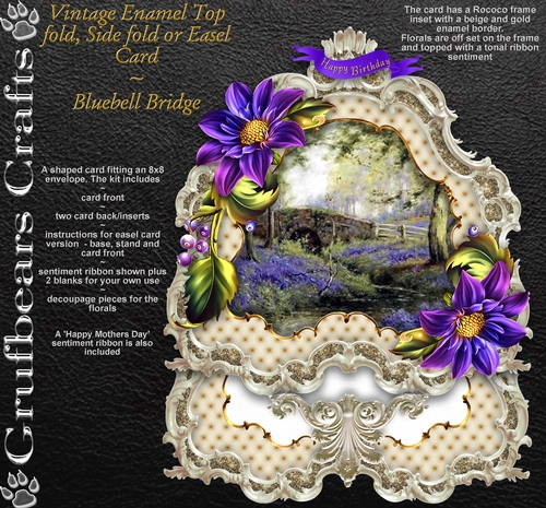 Vintage Enamel - Bluebell Bridge