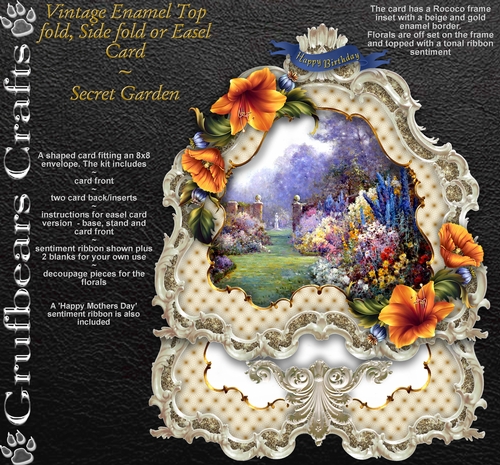 Vintage Enamel - Secret Garden