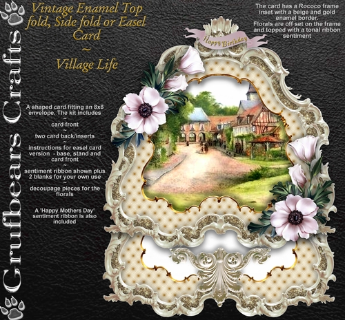 Vintage Enamel - Village Life