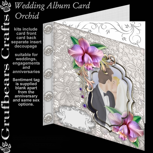 Wedding Album Card - Orchid