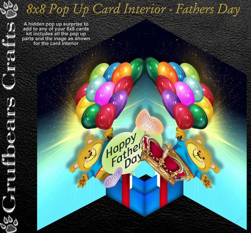 8 x 8 Pop out card interior - Fathers Day