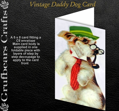 Vintage Daddy Dog card