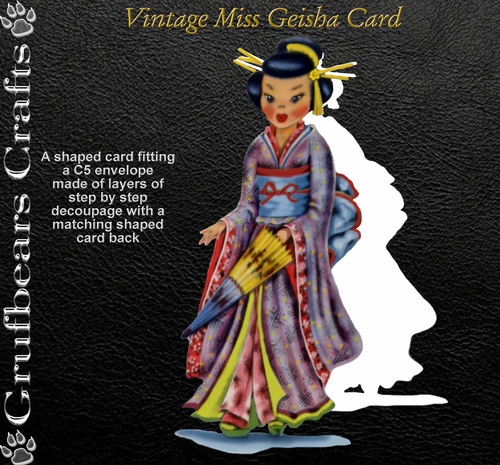 Vintage Miss Geisha Card