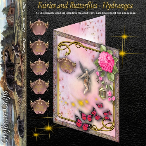 Fairies and Butterflies - Hydrangea