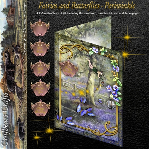 Fairies and Butterflies - Periwinkle