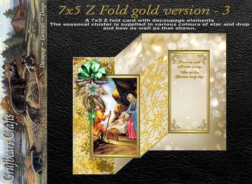 7x5 Z fold card gold version 3