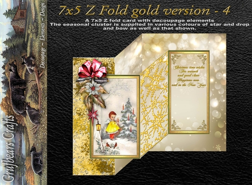 7x5 Z fold card gold version 4