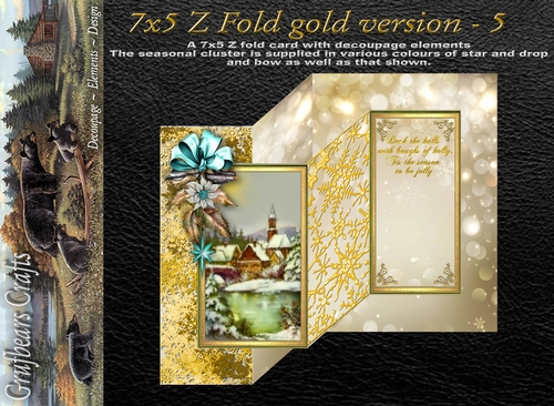 7x5 Z fold card gold version 5