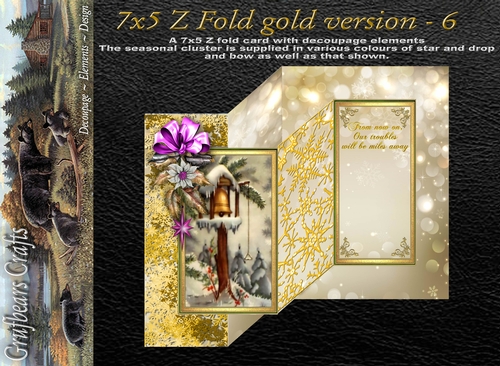 7x5 Z fold card gold version 6