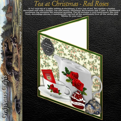 Tea at Christmas - Red Roses