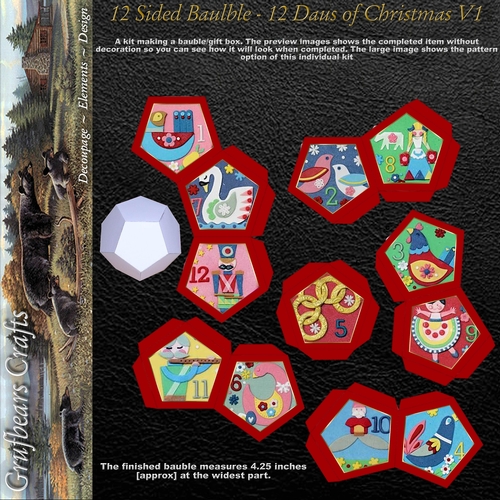 12 Sided Bauble - F12 days of Christmas V1
