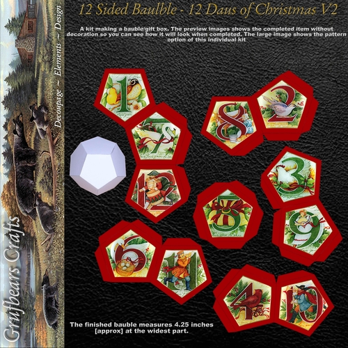 12 Sided Bauble - F12 days of Christmas V2