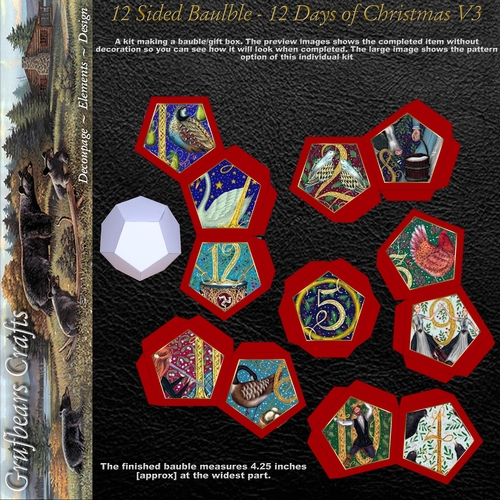 12 Sided Bauble - F12 days of Christmas V3