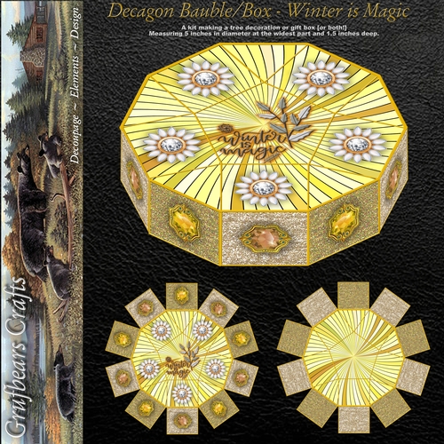 Decagon Bauble/Box - Winter is Magic