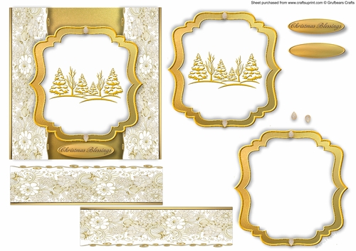 Mini Quick Card Front 5x5 - Fir Trees