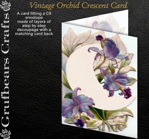Vintage Orchid Crescent card