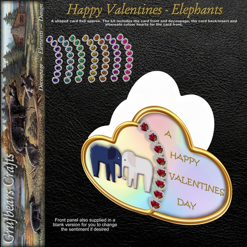 Happy Valentines - Elephants