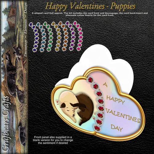 Happy Valentines - Puppies