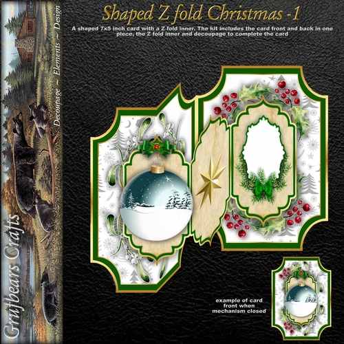 Shaped Z fold Christmas - 1