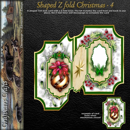 Shaped Z fold Christmas - 4