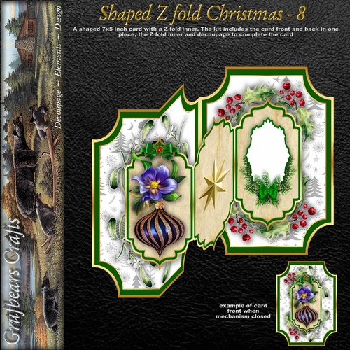 Shaped Z fold Christmas - 8