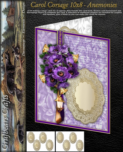Carol Corsage 10x8 - Anemonies