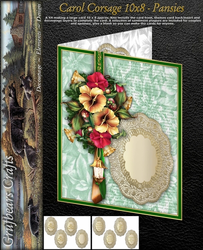 Carol Corsage 10x8 - Pansies