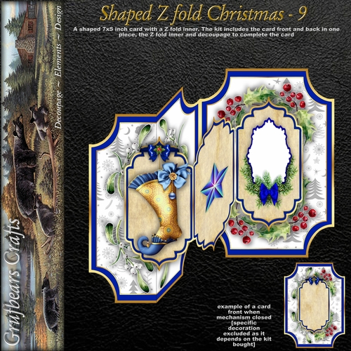 Shaped Z fold Christmas - 9