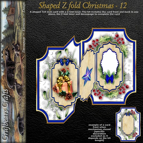 Shaped Z fold Christmas - 12