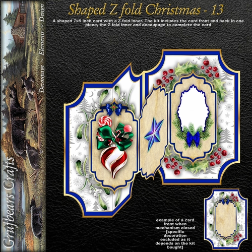 Shaped Z fold Christmas - 13