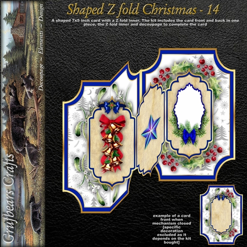 Shaped Z fold Christmas - 14