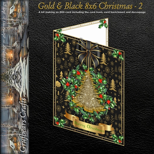 Gold & Black 8x6 Christmas - 2
