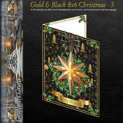 Gold & Black 8x6 Christmas - 3