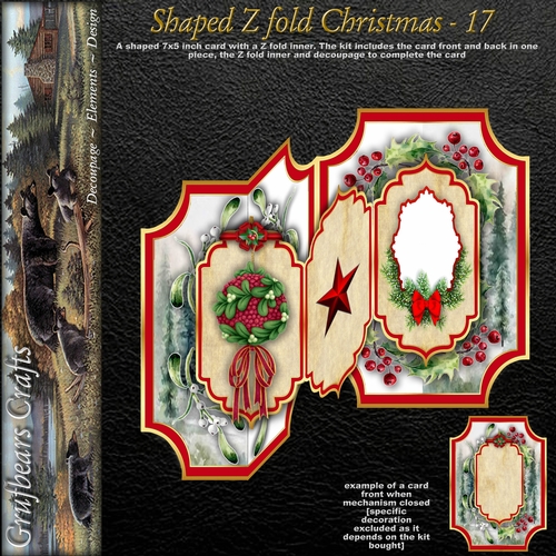Shaped Z fold Christmas - 17